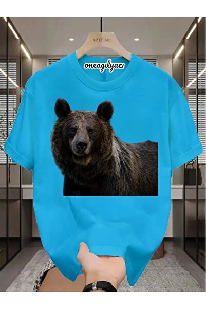 oneagılyazı Bear Printed Oversize T-Shirt