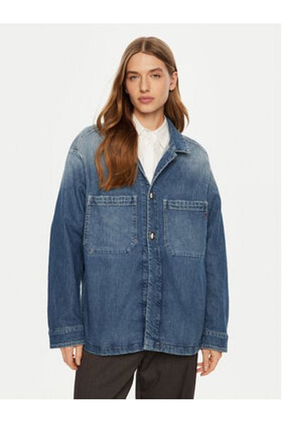 Replay Cămașă din denim pentru femei W7881 .000.773 761 Albastră