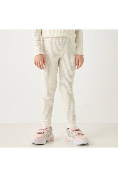 Juniors Textured Leggings With Elasticated Waistband