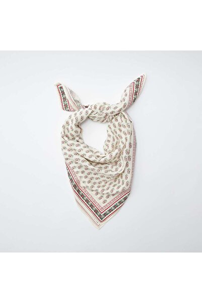 KIABI وشاح كبير مطبوع باللون البني