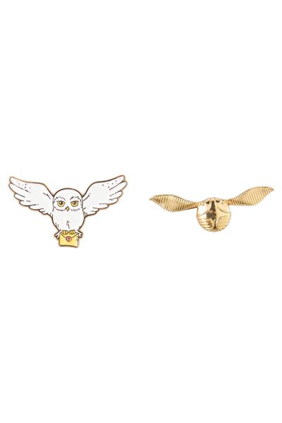 Miniso Harry Potter Lisanslı Hedwig & Golden Snitch Rozet