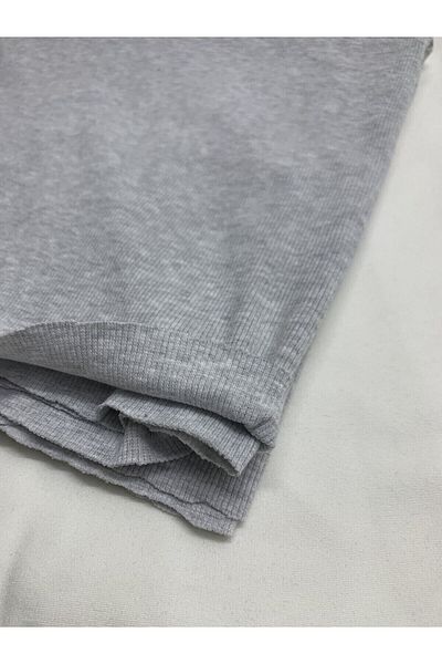 Yiğit Kumaş Gray Camisole (Ribana) Fabric, Piece 75X130 cm