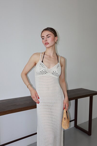 LOISY Women's Strappy Openwork Maxi Length Beach Dress