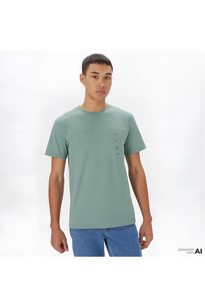 Puma Ανδρικό πράσινο μπλουζάκι προπόνησης Triblend της Tad Tech