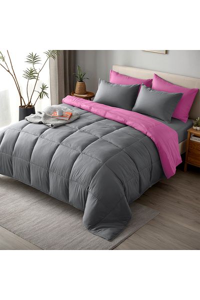 Hotel Linen Klub Luxury 6-Piece Down Alternative Comforter Set – King Size 240x260 cm