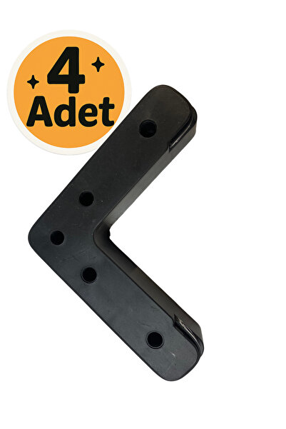 Moda Power MODA L Ayak 5 Cm Siyah Mobilya Baza Koltuk Puf Ayak Kanepe Çekyat Ayağı (4 ADET)