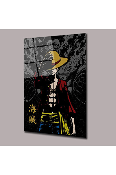 Glassual Art Black D. Luffy Anime 4 mm Temperli Cam Tablo – Anime Genç Odası ...