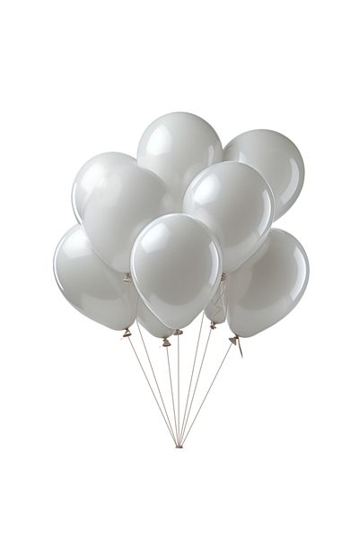 Ropet Set of 25 latex balloons, Grey, 30cm, Ropet