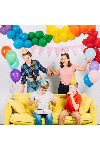 Ropet Set of 200 party balloons, Ropet, Latex, Multicolor