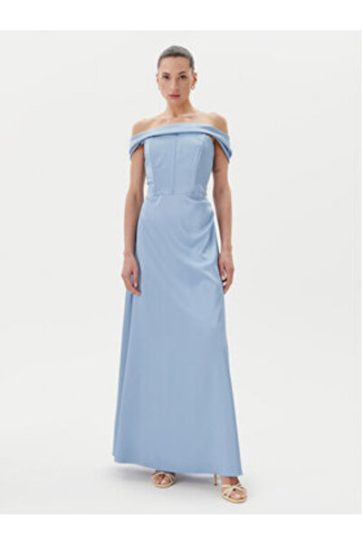 RINASCIMENTO Rochie de seară pentru femei CFC0123802003 Albastru deschis