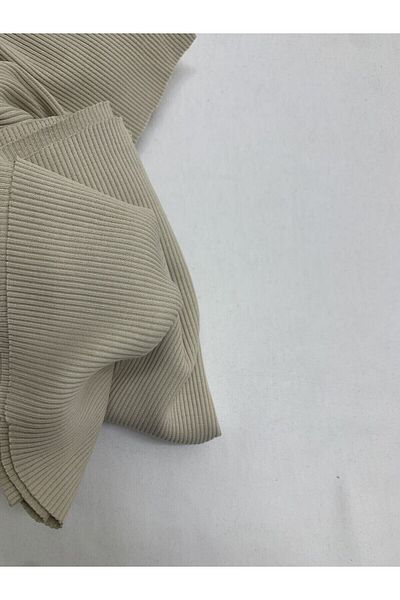 Yiğit Kumaş Cream Camisole (Ribana) Fabric, Piece 95X140 cm