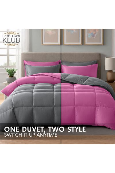 Hotel Linen Klub Luxury 6-Piece Down Alternative Comforter Set – King Size 240x260 cm
