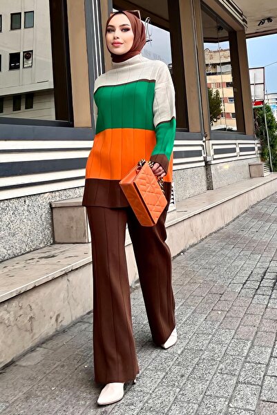 TOFİSA Tunic Trousers Brown - 21796