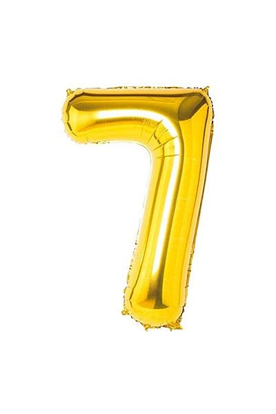 Ropet Ropet foil birthday balloon, Gold, number 7, 100 cm