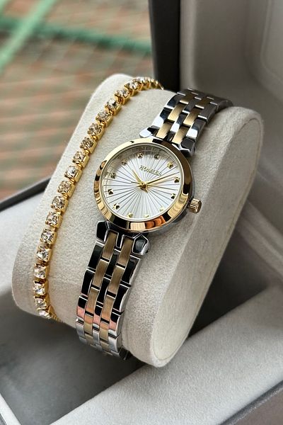 Homies Women Wrist Watch Small Case Gift Box with Bracelet Gift for Special Occasions.Hm7373S01
