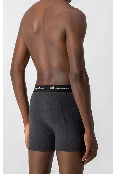 Champion Herren Boxershorts, 2er Pack - Baumwolle, Logobund, einfarbig