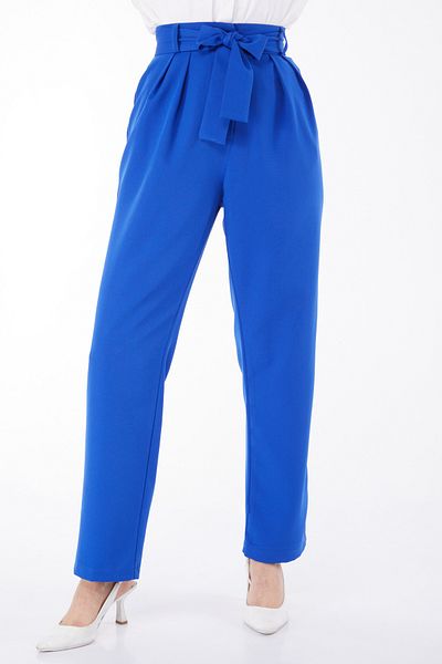 TOFİSA Classic Belted Trousers Saks - 25035