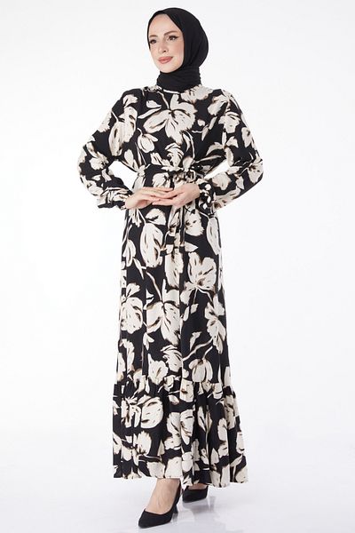 TOFİSA Rochie cu modele cu curea din nurcă - 24894