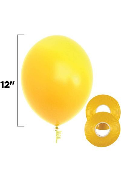 Ropet Set of 25 latex balloons, Yellow, 30cm, Ropet