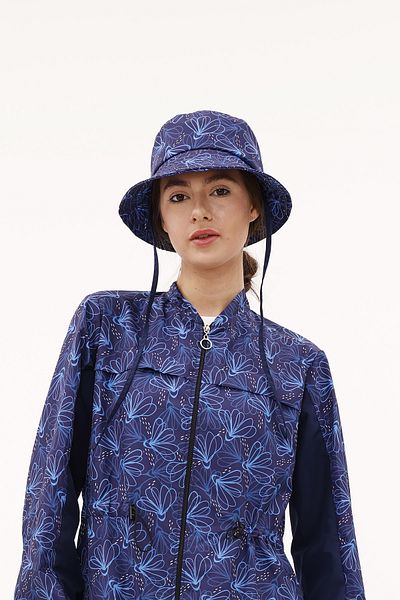 Remsa Mayo Patterned Bucket Hat Rş-113 Flower Navy Blue02