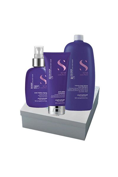 Alfaparf Milano Set Alfaparf Milano Semi Di Lino Blonde Shampoo 1000ml + Conditioner 200ml + Spray 125ml