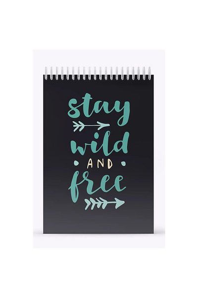 My Mia Art Μείνετε Wild & Free 12x17 Σημειωματάριο χωρίς γραμμή