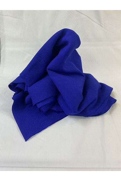 Yiğit Kumaş Saks Blue Camisole (Ribana) Fabric, Piece 85X130 cm
