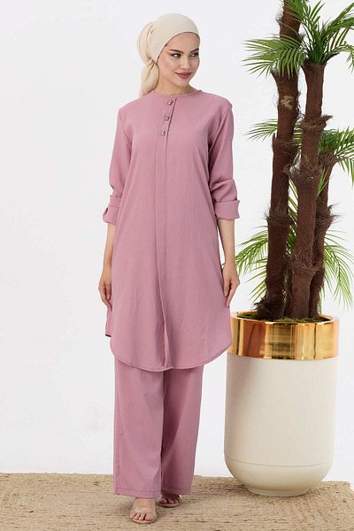 TOFİSA Tunic Trousers Rose - 3666