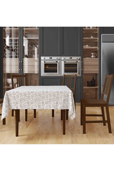 Willuxe Table Cloth Oilcloth Stain Resistant Waterproof & Wipeable Pvc Cover
