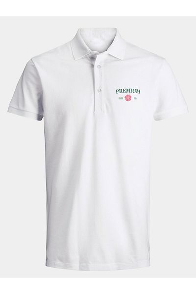 Jack & Jones Tricou polo pentru bărbați Jack Jones 12259678 Alb