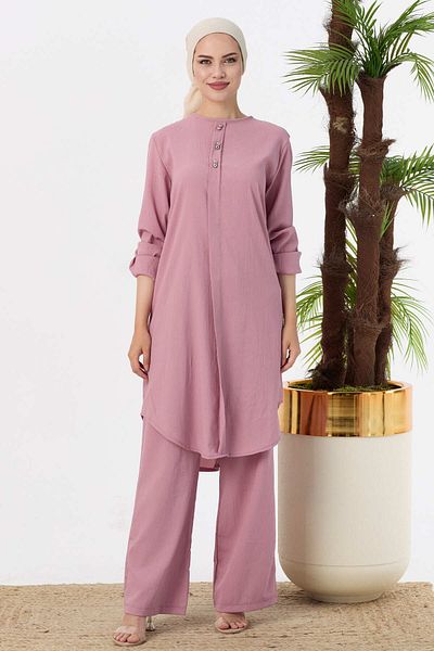 TOFİSA Tunic Trousers Rose - 3666