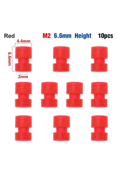 Choice 10PCS M2 Red H6.6mm 9IMOD 10pcs M2/M3 RC Rubber Shock Absorber Balls for F3 F4 F7 Flight Controller
