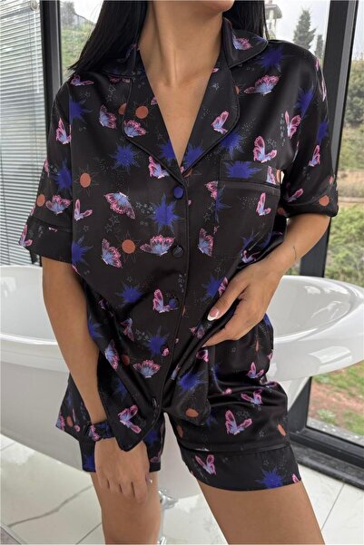 COCCOLARSI Colori Del Mondo Saten Kısa Pijama Takımı CDM2257