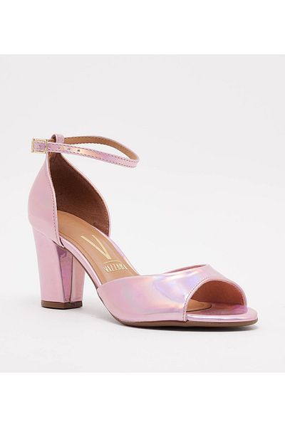 VİZZANO Vizzano Ladies High Heel Sandals Hologrphic Rose 1066 | Made In Brazil