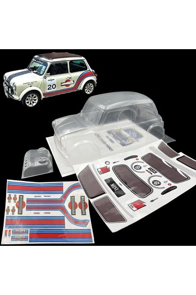 Choice B 1/10 MINI Classic M Car Shell PVC RC car Body 210mm Wheelbase 165mm Width Transparent Clean For M.
