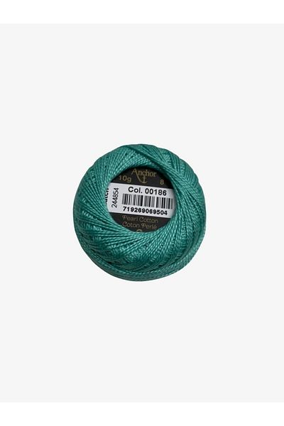 Yiğit Kumaş Embroidery Thread (Etamine Thread) Anchor No:8 Green Color 186