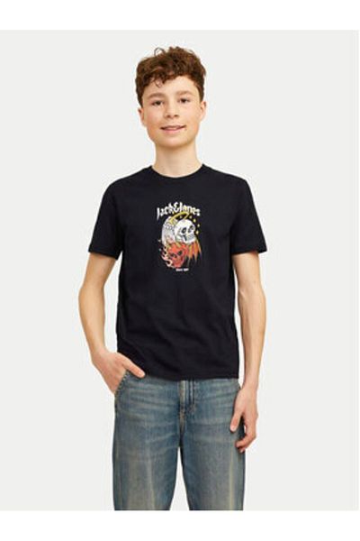 Jack & Jones Tricou Jack Jones Junior pentru băieți 12263213 Negru