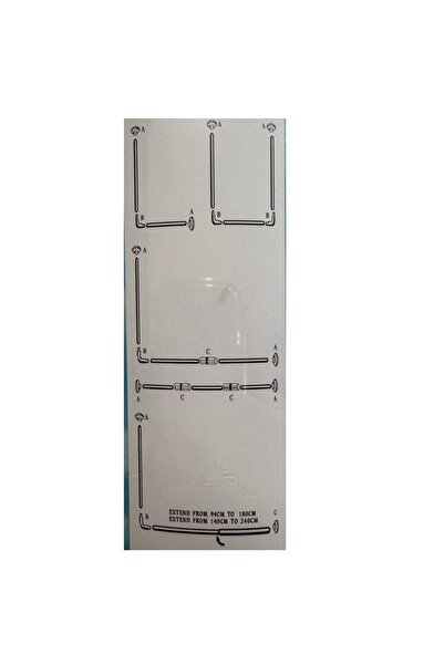 Italbox Bară pentru perdea de duș, metalică, cu 2 sau 3 laturi, 90x90cm sau 90x180cm, fixare cu șuruburi pentru lemn