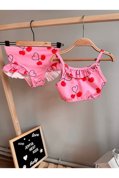 Kids Cherry Patterned Bikini