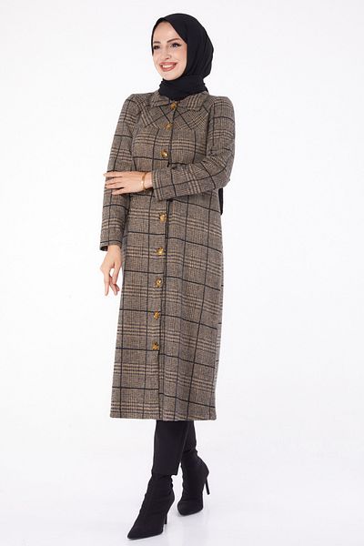 TOFİSA Buttoned Cap Mink - 13308