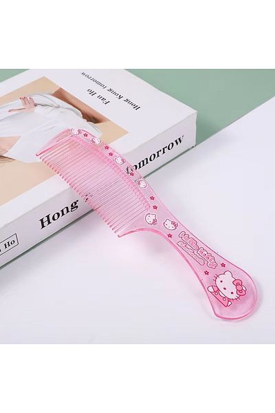 Choice 20cm Hello Kitty Sanrio Hello Kitty Transparent Comb - Cute Japanese Cartoon Kitty Hair Comb, Portab