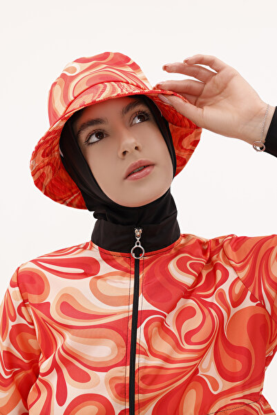 Remsa Mayo Patterned Bucket Hat Rş-113 Pera Orange