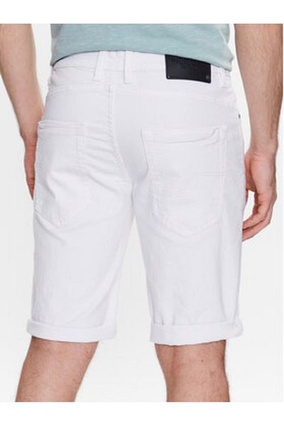 Indicode Pantaloni scurți din denim Kaden pentru bărbați, 70-100, albi
