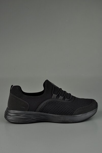 KONFOR Ortopedik Bağcıksız Rahat Kullanım Fileli Kadın Ayakkabı Blacksea