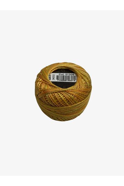 Yiğit Kumaş Embroidery Thread (Etamine Thread) Anchor No:8 Yellow Color 1305