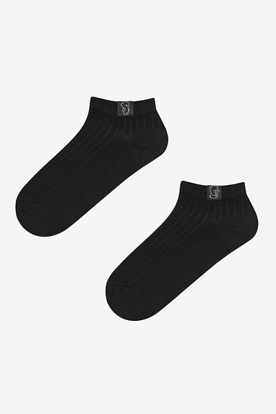 Penti Schwarze 2-teilige Booties-Socken mit Bären-Patch