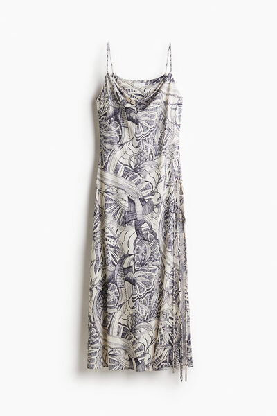 H&M Yanı Yırtmaçlı ve Askılı Elbise