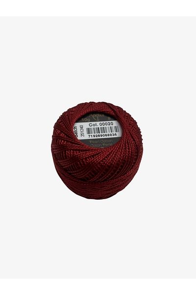 Yiğit Kumaş Embroidery Thread (Etamine Thread) Anchor No:8 Burgundy Color 20