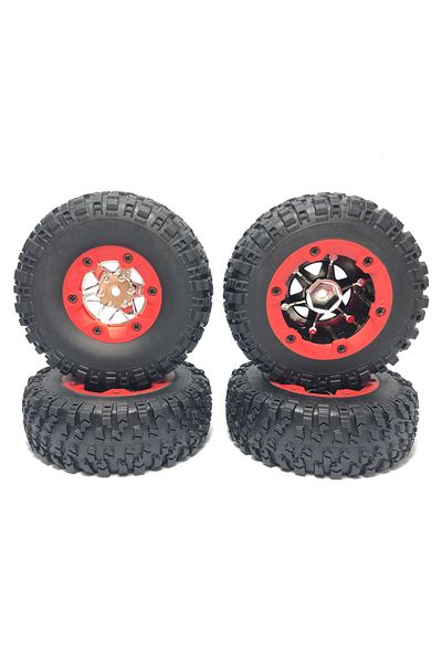 Choice 4Pcs Red Original Wltoys 12428 12423 Rubber RC Car Wheels Tires for 124018 124019 144001 1/12 FY03 0