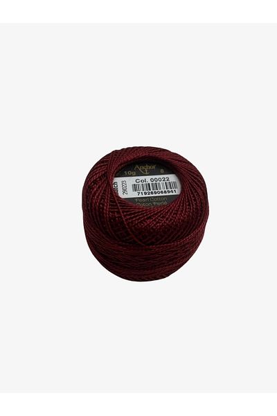 Yiğit Kumaş Embroidery Thread (Etamine Thread) Anchor No:8 Burgundy Color 22